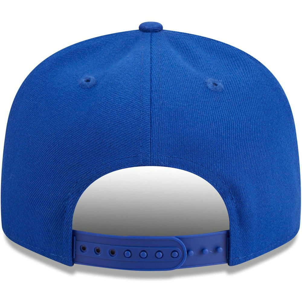New Era Golden State Warriors Golden Tall Text 9FIFTY Snapback Hat Royal
