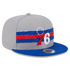New Era Philadelphia 76ers Chenille Band 9FIFTY Snapback Hat Gray