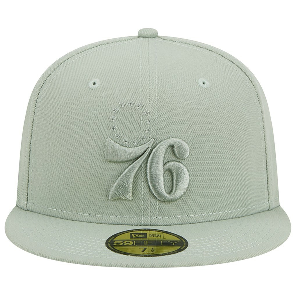New Era Philadelphia 76ers Sage Color Pack 59FIFTY Fitted Hat Light Green