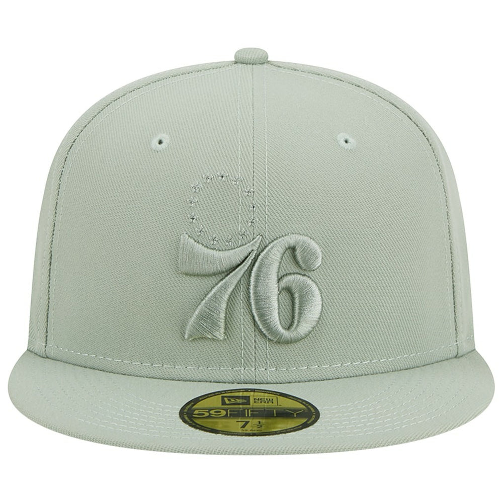 New Era Philadelphia 76ers Sage Color Pack 59FIFTY Fitted Hat Light Green