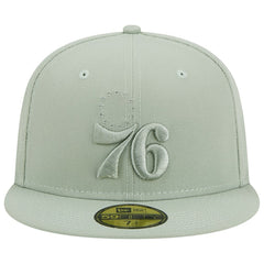 New Era Philadelphia 76ers Sage Color Pack 59FIFTY Fitted Hat Light Green