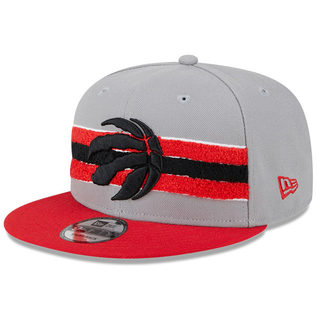 New Era Toronto Raptors Chenille Band 9FIFTY Snapback Hat Gray