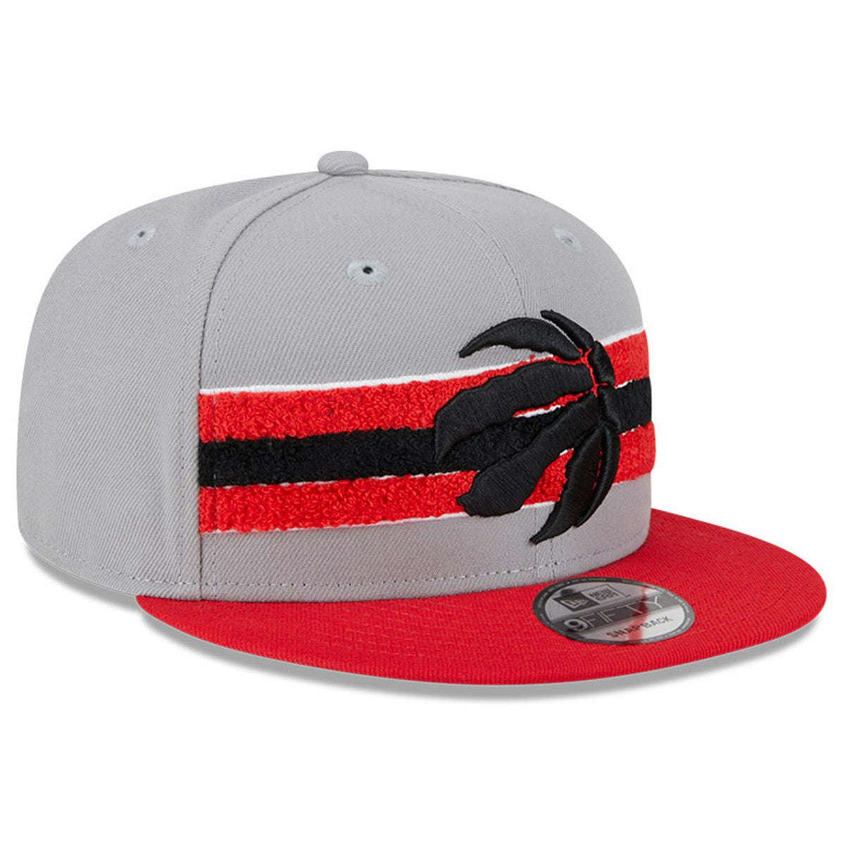 New Era Toronto Raptors Chenille Band 9FIFTY Snapback Hat Gray