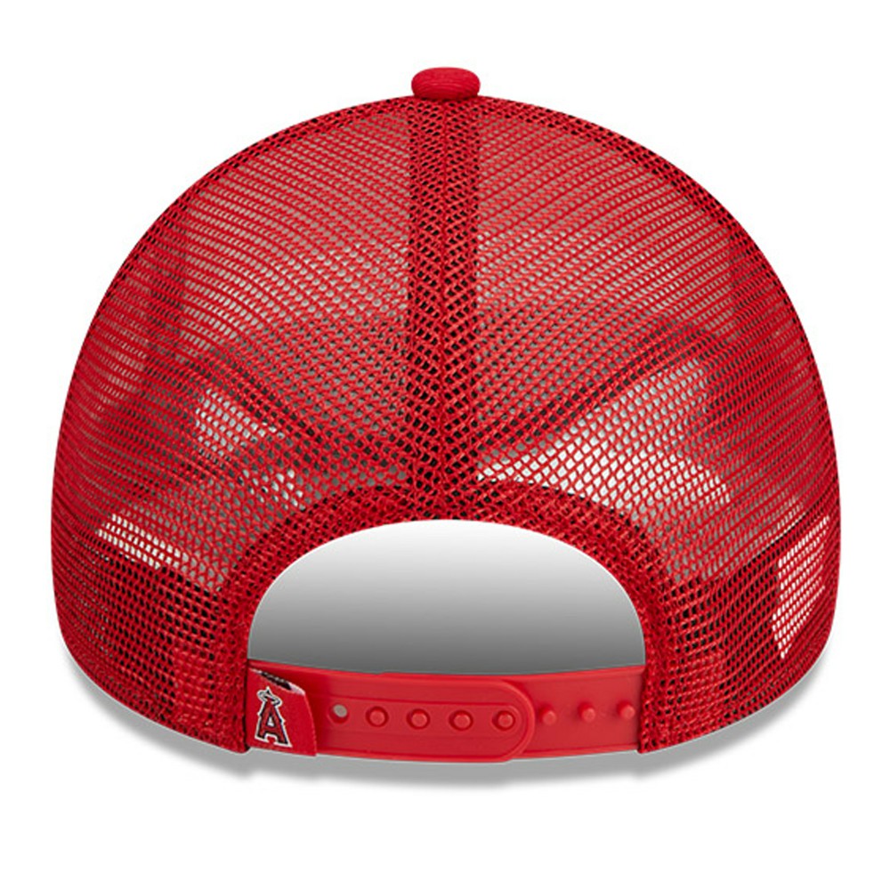 Los Angeles Angels New Era Stacked A-Frame Trucker 9FORTY Adjustable Hat Sale