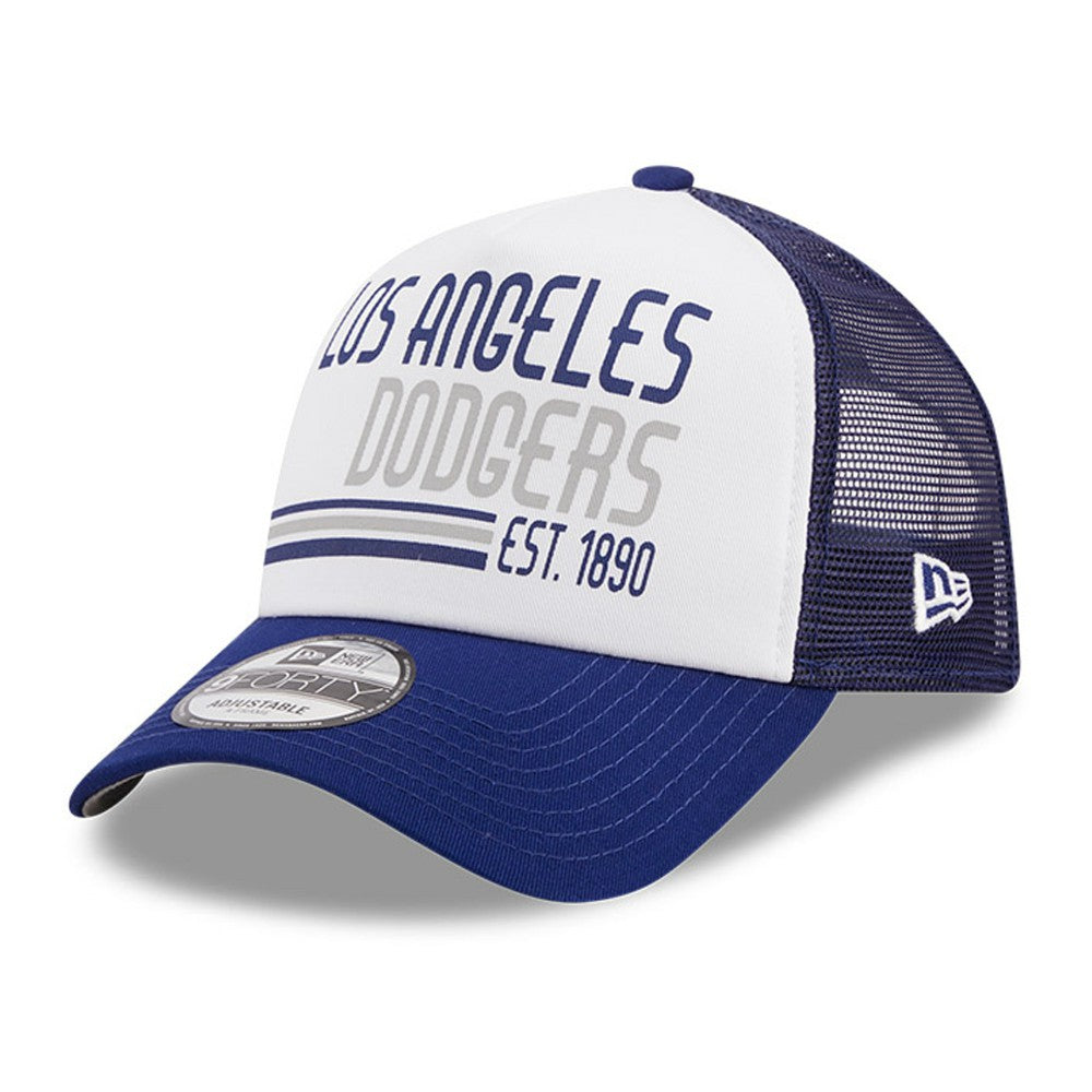 Los Angeles Dodgers New Era Stacked A-Frame Trucker 9FORTY Adjustable Hat Near Me