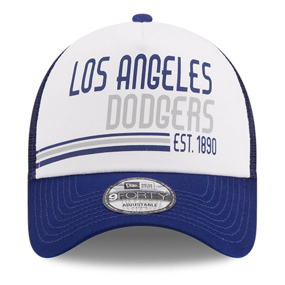 Los Angeles Dodgers New Era Stacked A-Frame Trucker 9FORTY Adjustable Hat Near Me