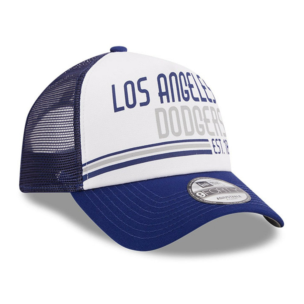 Los Angeles Dodgers New Era Stacked A-Frame Trucker 9FORTY Adjustable Hat Near Me