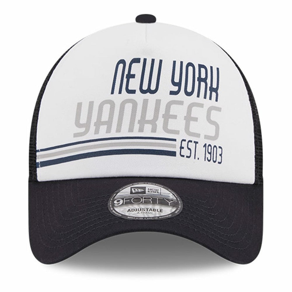 New York Yankees New Era Stacked A-Frame Trucker 9FORTY Adjustable Hat Near Me