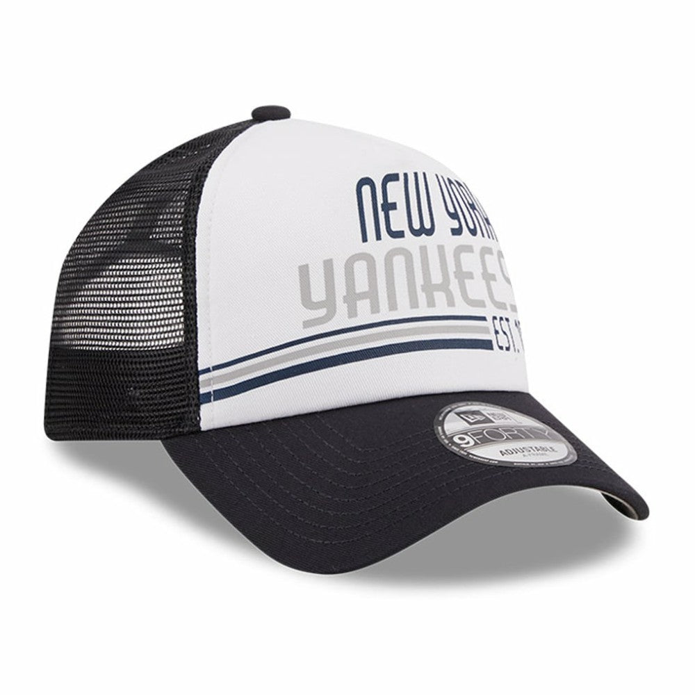 New York Yankees New Era Stacked A-Frame Trucker 9FORTY Adjustable Hat Near Me