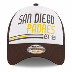 San Diego Padres New Era Stacked A-Frame Trucker 9FORTY Adjustable Hat Online