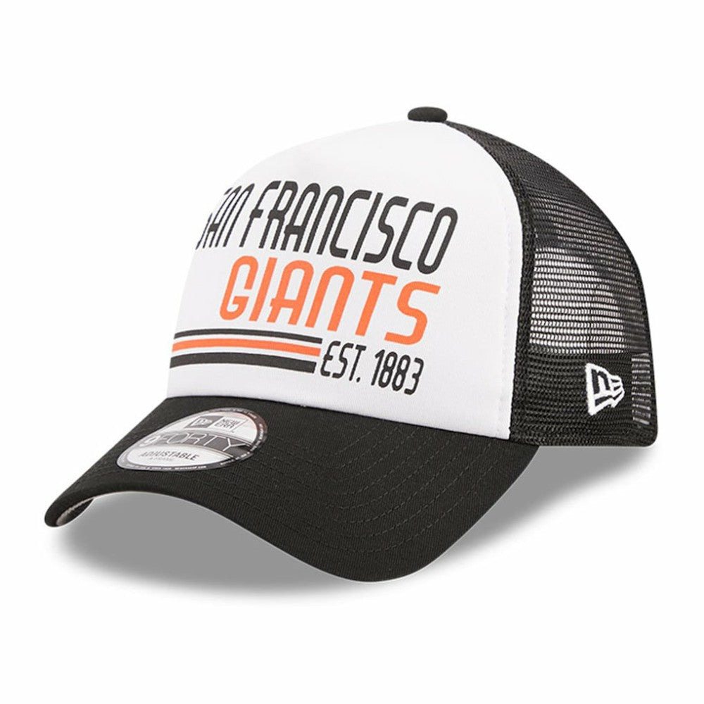 San Francisco Giants New Era Stacked A-Frame Trucker 9FORTY Adjustable Hat Sale