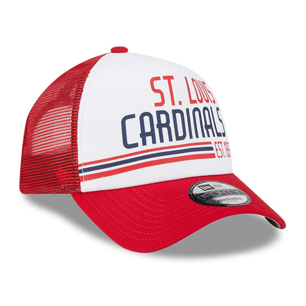 St. Louis Cardinals New Era Stacked A-Frame Trucker 9FORTY Adjustable Hat Outlet