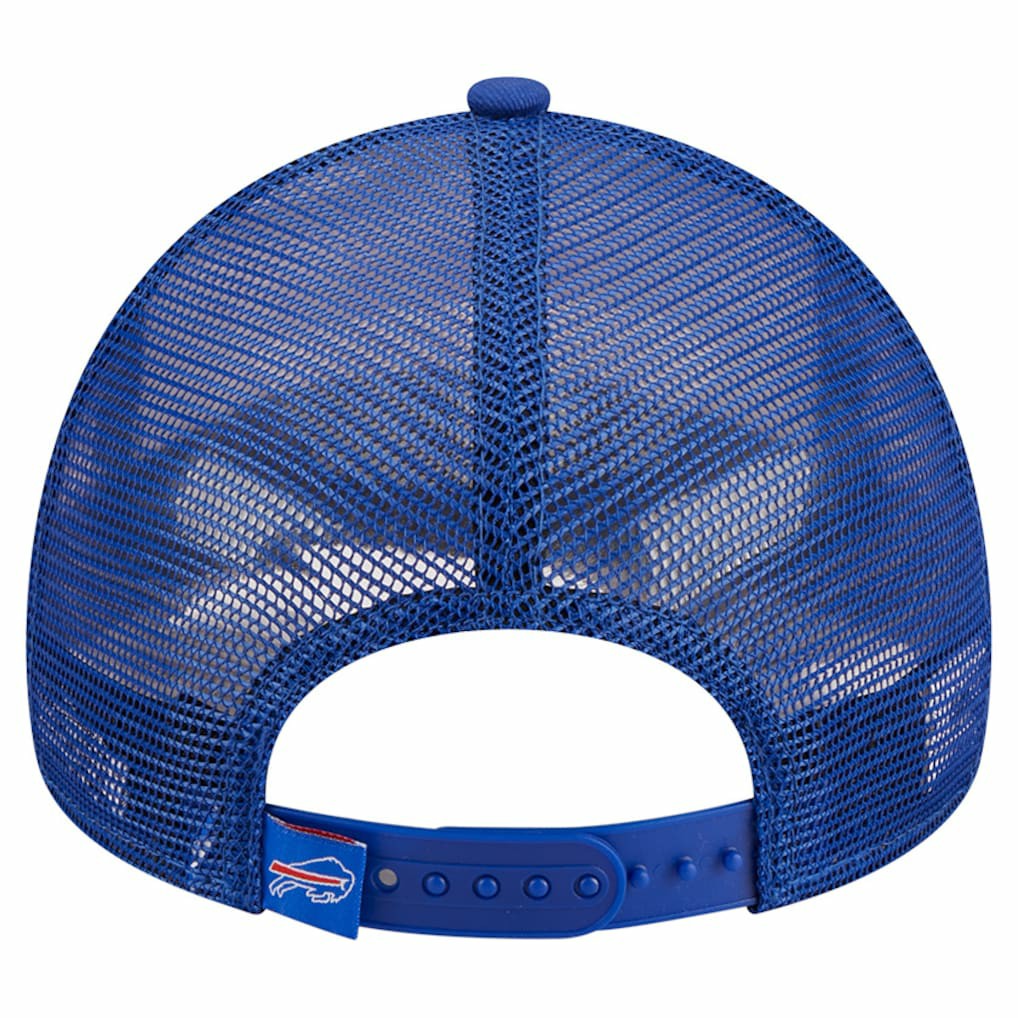 Buffalo Bills New Era Stacked A-Frame Trucker 9FORTY Adjustable Hat - White/Royal - NFL