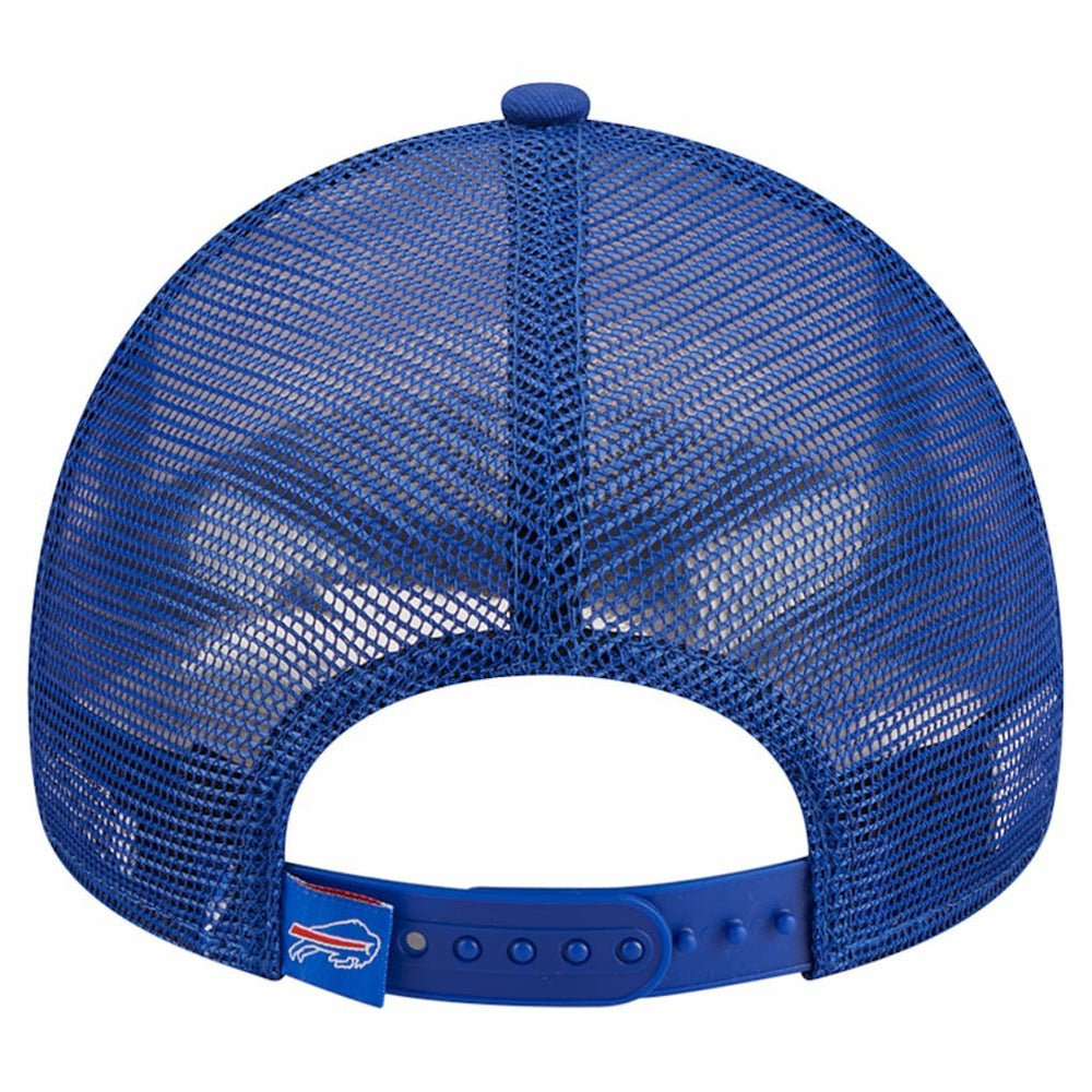 Buffalo Bills New Era Stacked A-Frame Trucker 9FORTY Adjustable Hat - White/Royal - NFL