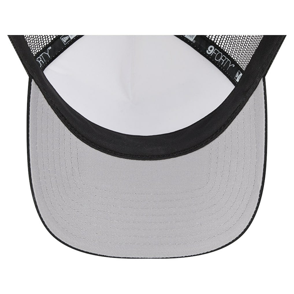 New Orleans Saints New Era Stacked A-Frame Trucker 9FORTY Adjustable Hat - White/Black - NFL