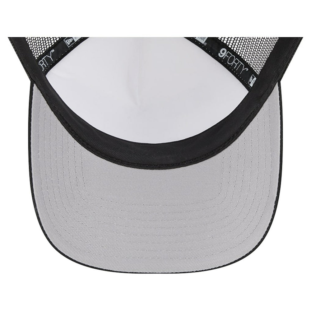 New Orleans Saints New Era Stacked A-Frame Trucker 9FORTY Adjustable Hat - White/Black - NFL
