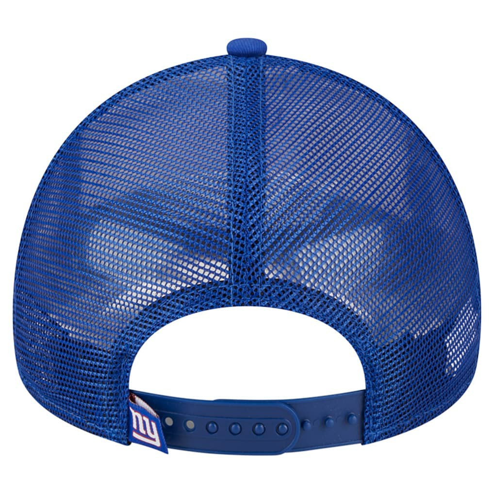 New York Giants New Era Stacked A-Frame Trucker 9FORTY Adjustable Hat - White/Royal - NFL