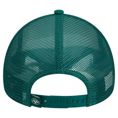 New York Jets New Era Stacked A-Frame Trucker 9FORTY Adjustable Hat - White/Green - NFL