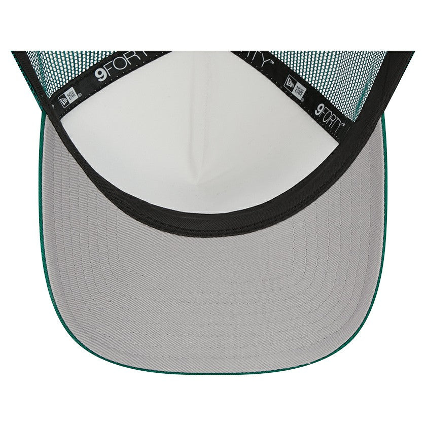 New York Jets New Era Stacked A-Frame Trucker 9FORTY Adjustable Hat - White/Green - NFL