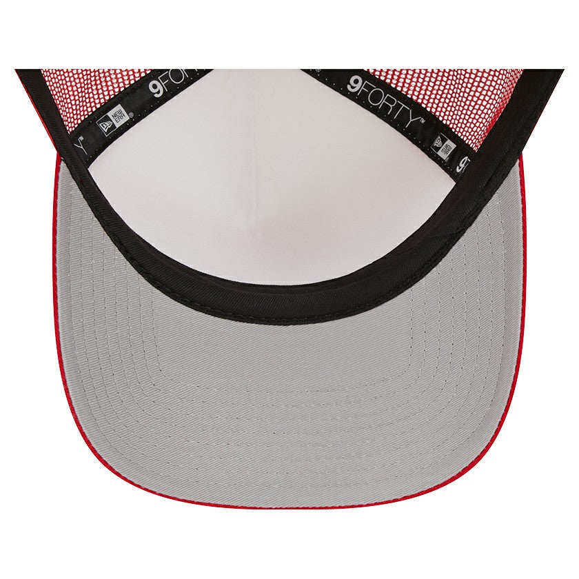 Tampa Bay Buccaneers New Era Stacked A-Frame Trucker 9FORTY Adjustable Hat - White/Red - NFL