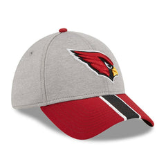 Arizona Cardinals New Era Striped 39THIRTY Flex Hat - Heather Gray/Cardinal - NFL