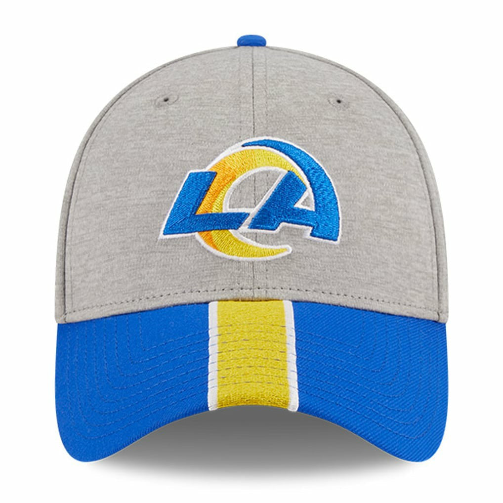 Los Angeles Rams New Era Striped 39THIRTY Flex Hat - Heather Gray/Royal - NFL