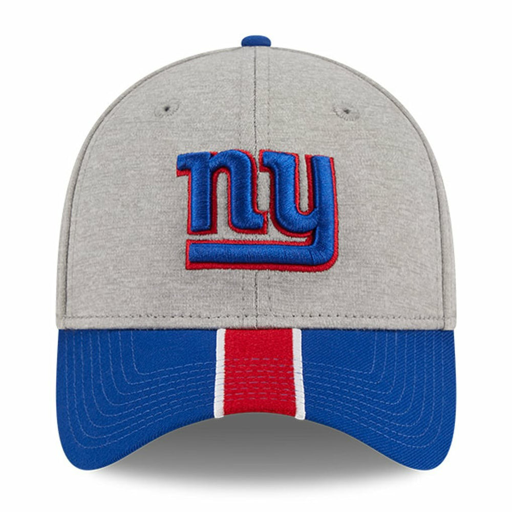 New York Giants New Era Striped 39THIRTY Flex Hat - Heather Gray/Royal - NFL
