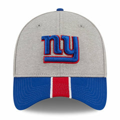 New York Giants New Era Striped 39THIRTY Flex Hat - Heather Gray/Royal - NFL
