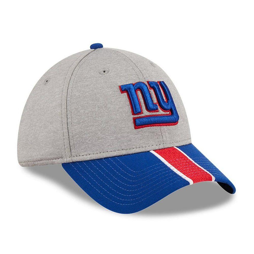 New York Giants New Era Striped 39THIRTY Flex Hat - Heather Gray/Royal - NFL