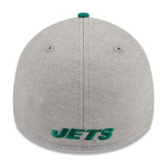 New York Jets New Era Striped 39THIRTY Flex Hat - Heather Gray/Green - NFL