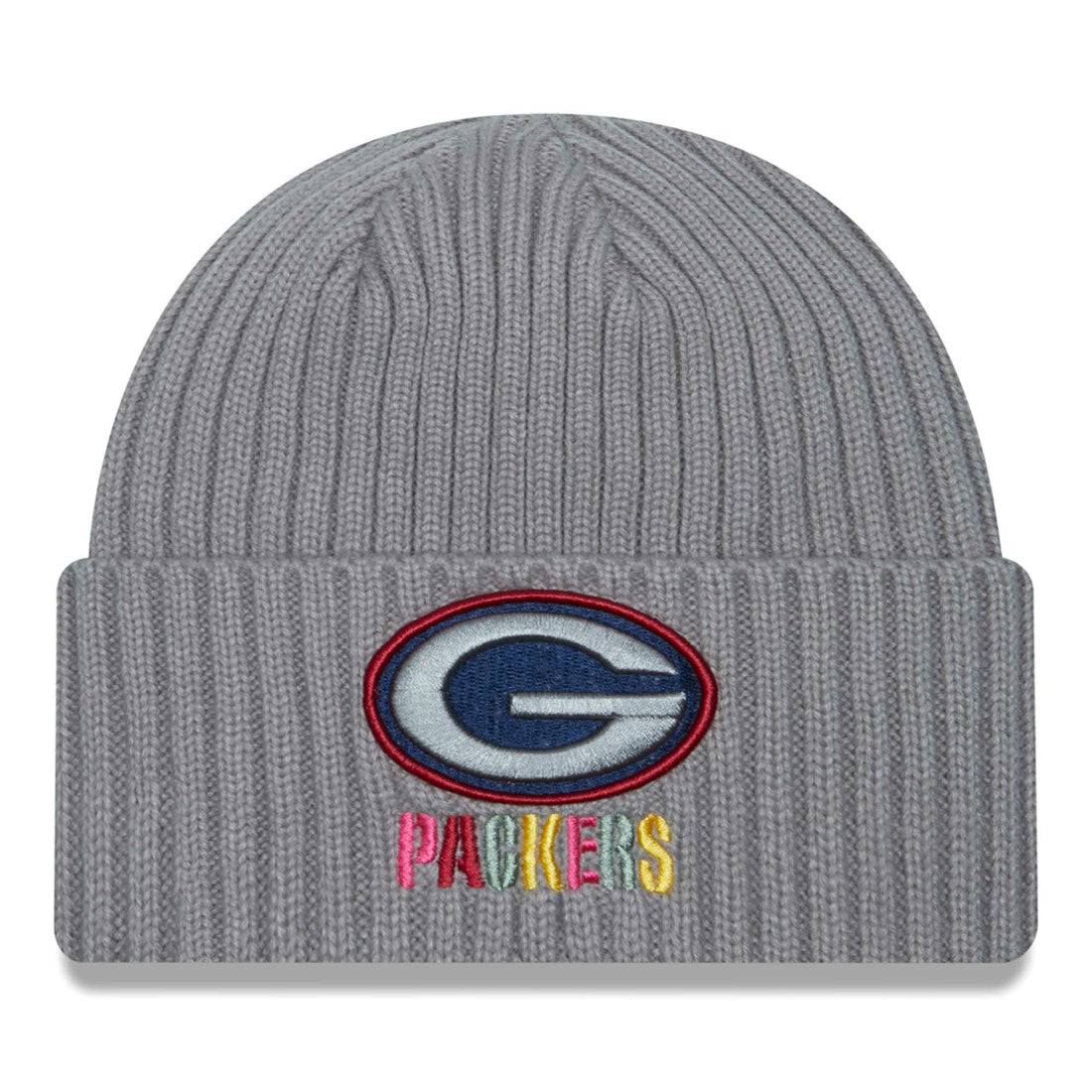 Green Bay Packers New Era Color Pack Multi Cuffed Knit Hat - Gray - NFL