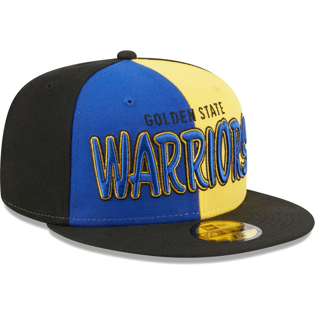 New Era Golden State Warriors Pop Front 59FIFTY Fitted Hat Black/Royal
