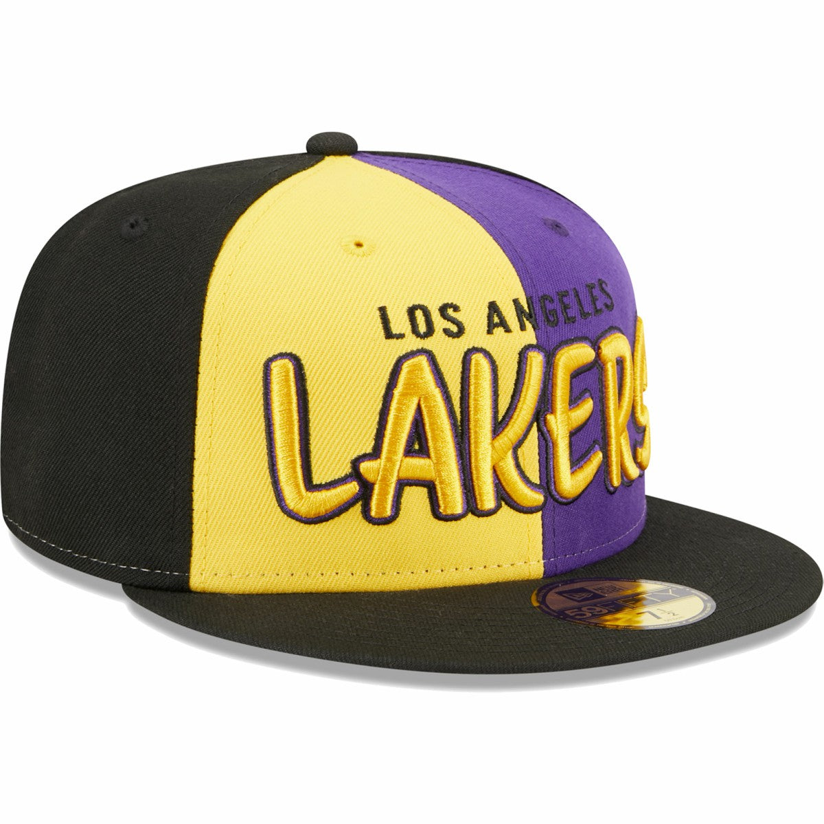 New Era Los Angeles Lakers Pop Front 59FIFTY Fitted Hat Black/Gold