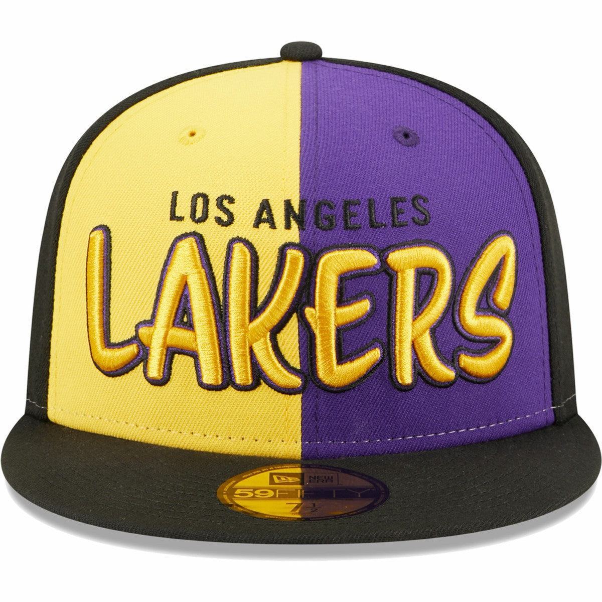 New Era Los Angeles Lakers Pop Front 59FIFTY Fitted Hat Black/Gold