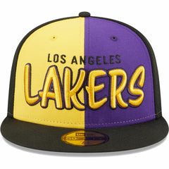New Era Los Angeles Lakers Pop Front 59FIFTY Fitted Hat Black/Gold