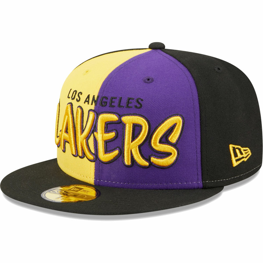 New Era Los Angeles Lakers Pop Front 59FIFTY Fitted Hat Black/Gold