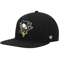 Pittsburgh Penguins '47 Sure Shot Captain Snapback Hat - Black | 47 brand sale