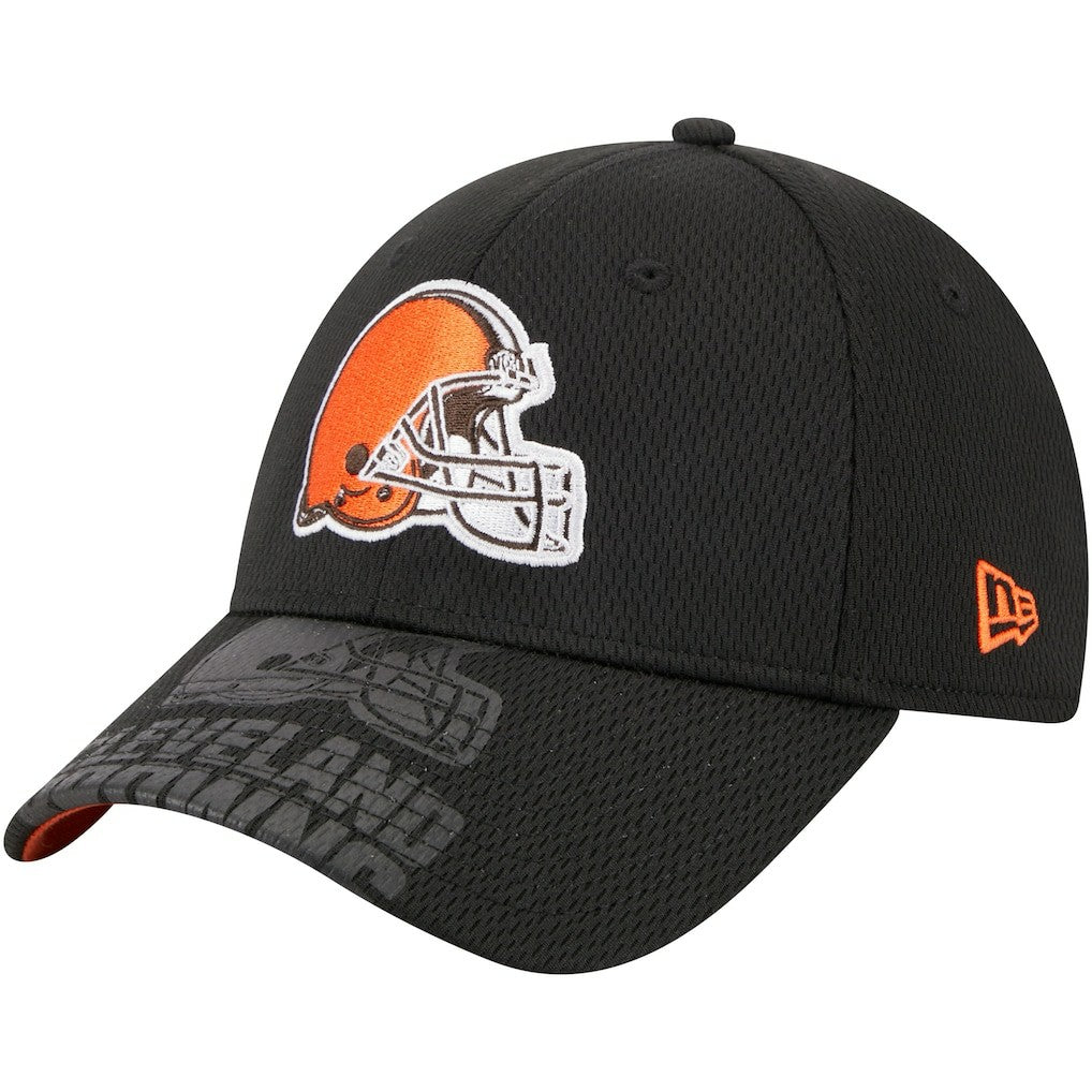 Cleveland Browns New Era Top Visor 9FORTY Adjustable Hat - Black - NFL