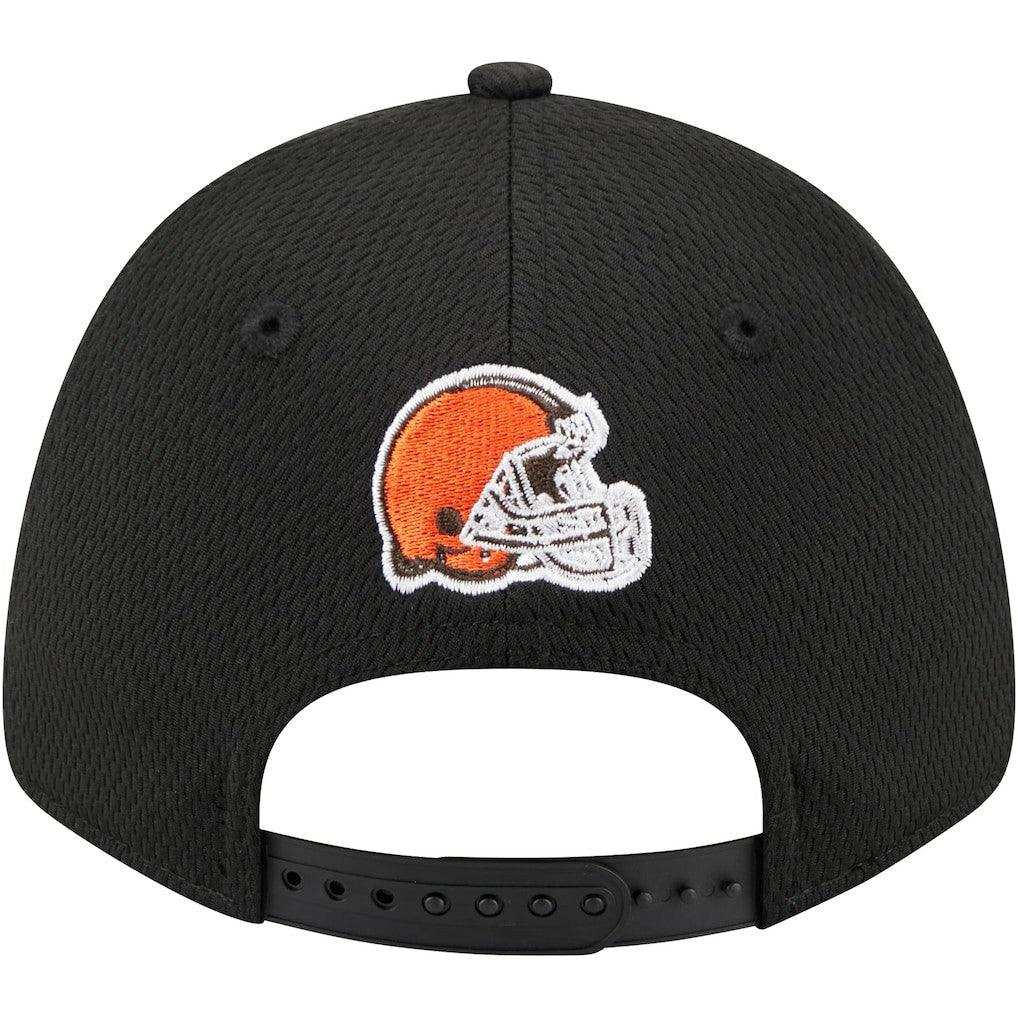 Cleveland Browns New Era Top Visor 9FORTY Adjustable Hat - Black - NFL