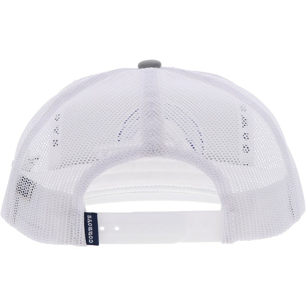 Dallas Cowboys HOOey Youth Logo Trucker Snapback Hat - Silver/White - NFL