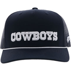 Dallas Cowboys HOOey Wordmark Rope Trucker Adjustable Hat - Navy - NFL