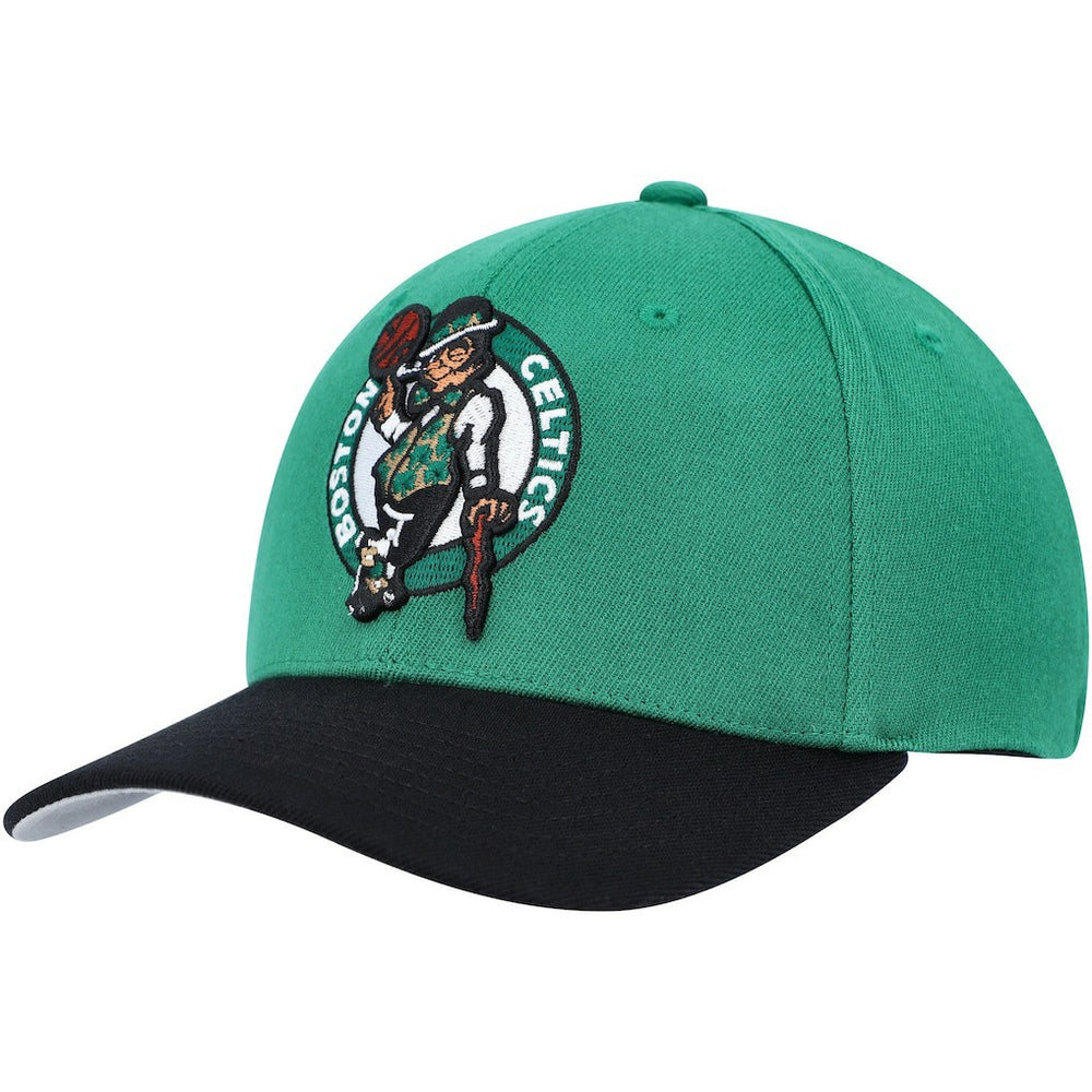 Mitchell & Ness Boston Celtics MVP Team Two-Tone 2.0 Stretch-Snapback Hat Kelly Green/Black