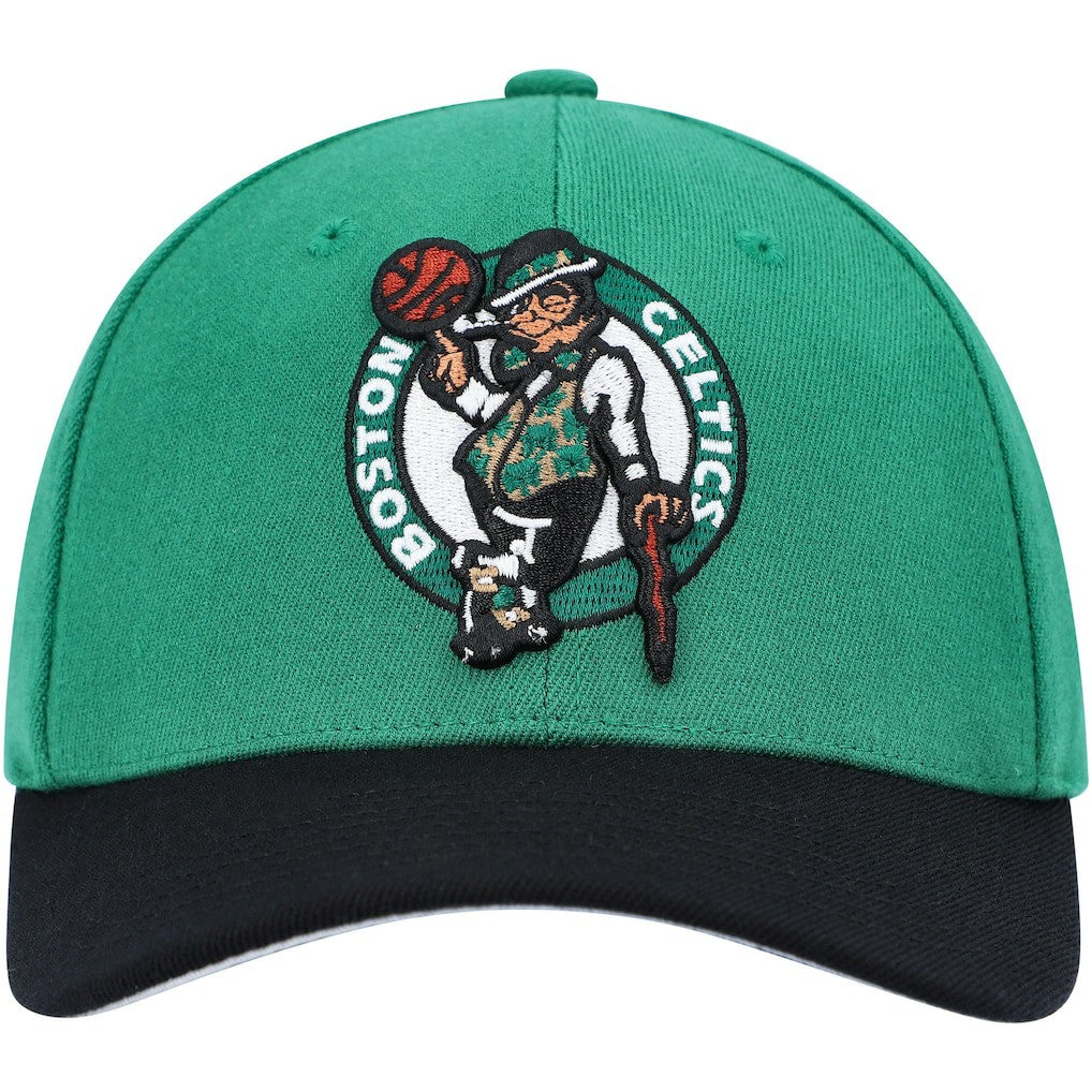 Mitchell & Ness Boston Celtics MVP Team Two-Tone 2.0 Stretch-Snapback Hat Kelly Green/Black