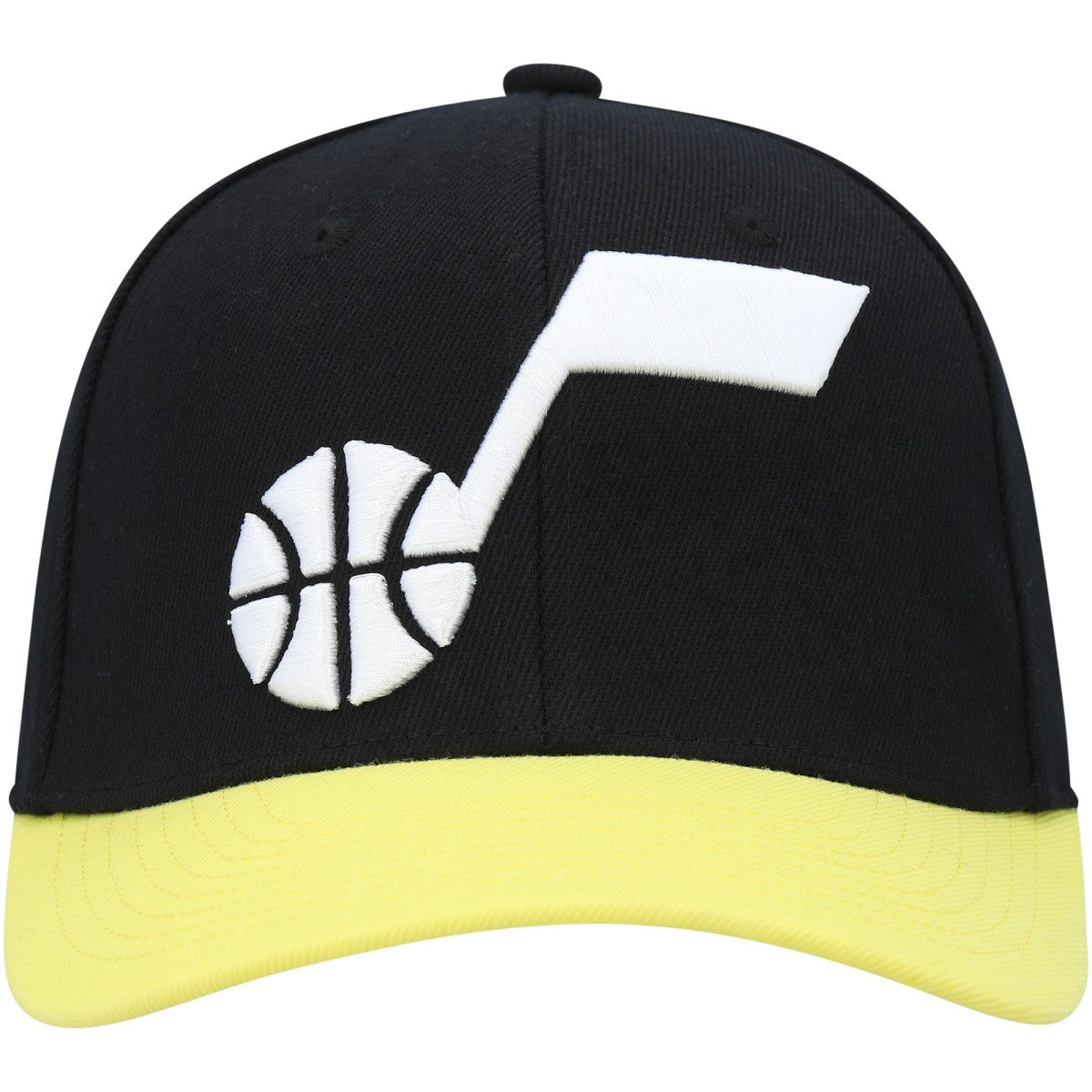 Mitchell & Ness Utah Jazz MVP Team Two-Tone 2.0 Stretch-Snapback Hat Black/Gold