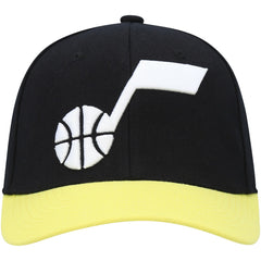 Mitchell & Ness Utah Jazz MVP Team Two-Tone 2.0 Stretch-Snapback Hat Black/Gold