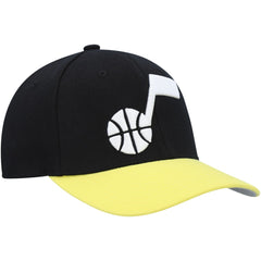 Mitchell & Ness Utah Jazz MVP Team Two-Tone 2.0 Stretch-Snapback Hat Black/Gold