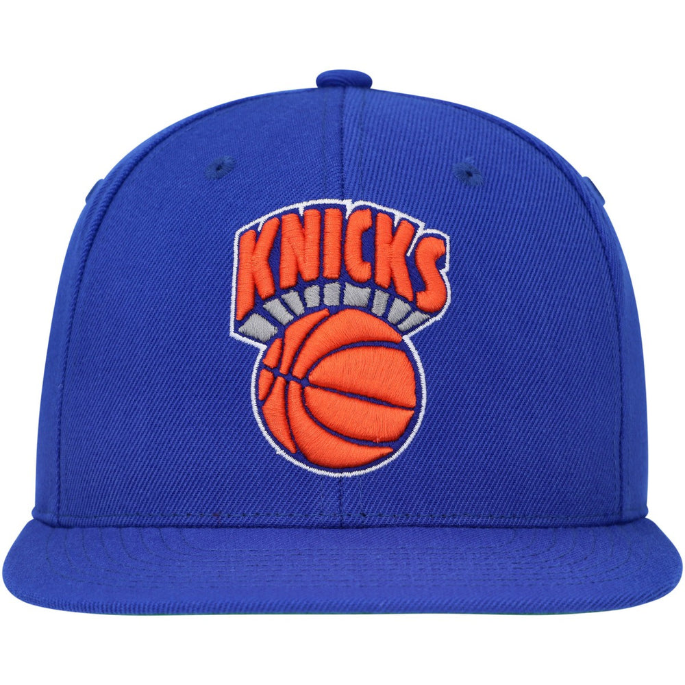 Mitchell & Ness New York Knicks Hardwood Classics MVP Team Ground 2.0 Fitted Hat Blue