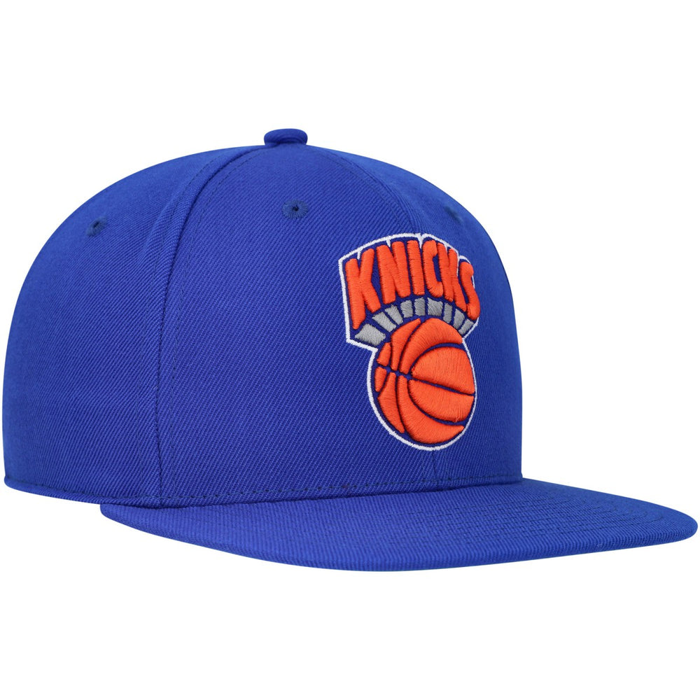 Mitchell & Ness New York Knicks Hardwood Classics MVP Team Ground 2.0 Fitted Hat Blue