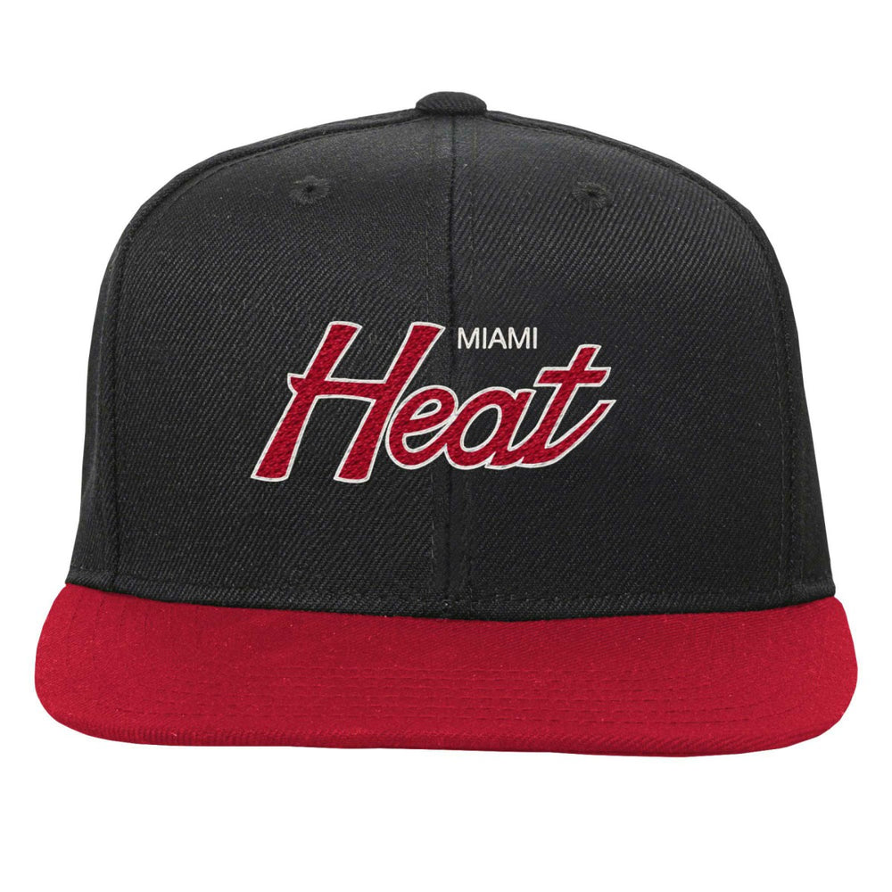 Mitchell & Ness Miami Heat Youth Team Script Snapback Hat Black