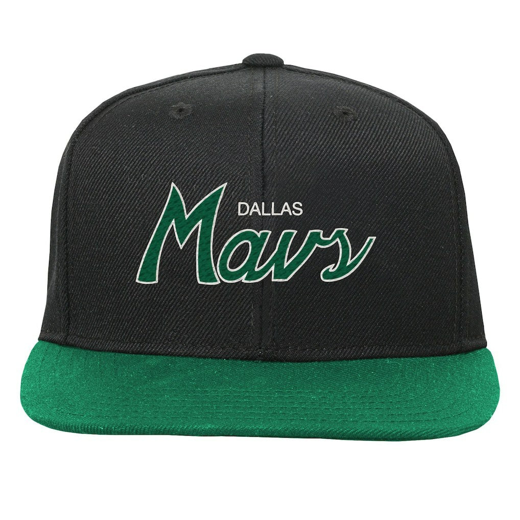 Mitchell & Ness Dallas Mavericks Youth Team Script Snapback Hat Black